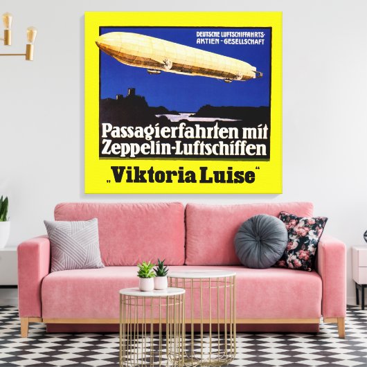 Zeppelin Viktoria Luise Canvas Afdruk (Insitu (Woonkamer))