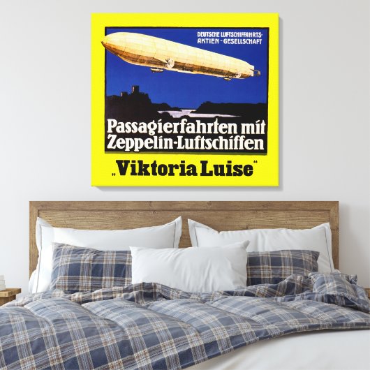 Zeppelin Viktoria Luise Canvas Afdruk (Insitu (Slaapkamer))
