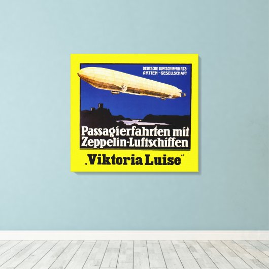 Zeppelin Viktoria Luise Canvas Afdruk (Insitu (Houten vloer))