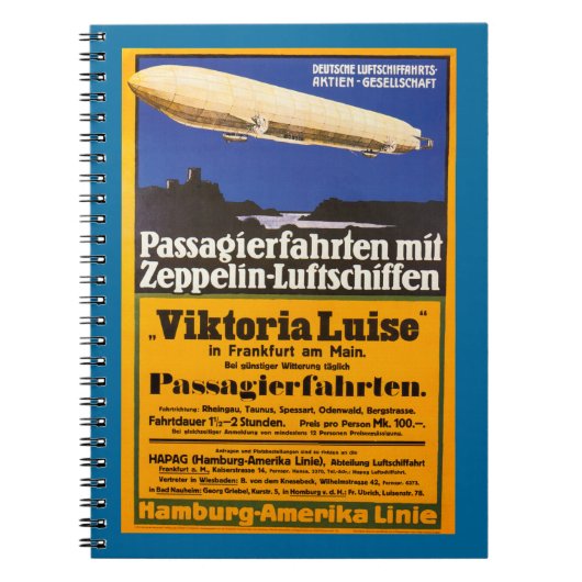  Zeppelin Viktoria Luise Notitieboek (Voorkant)