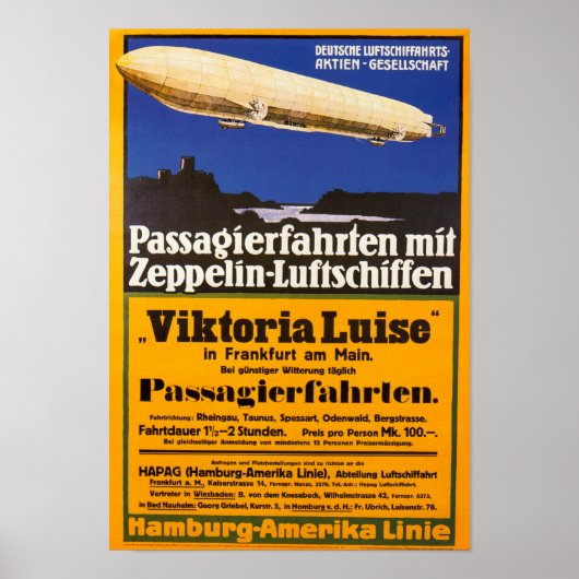 Zeppelin Viktoria Luise Poster (Voorkant)