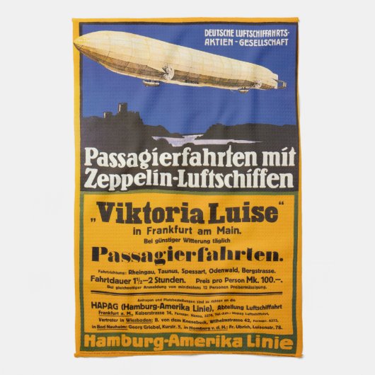  Zeppelin Viktoria Luise Theedoek (Verticaal)