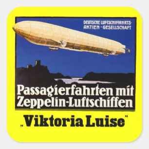 Zeppelin Viktoria Luise Vierkante Sticker