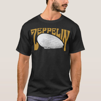 Zeppelin Vintage Art Gele Versie vriendin meisje T-shirt