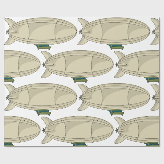 Zeppelin-vliegtransport Cadeaupapier (Vlak)