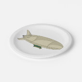 Zeppelin-vliegtransport Papieren Bordje (Gekanteld)