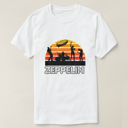 Zeppelin  zonsondergang t-shirt (Design voorkant)