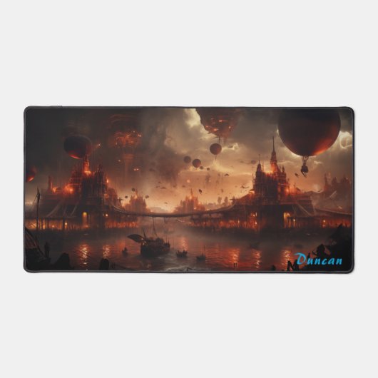 Zeppelins in Flames Steampunk Spektakel Bureaumat (Voorkant)