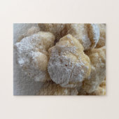 Zeppole Gebakken Deeg Donut Suiker Dessert Legpuzzel (Horizontaal)