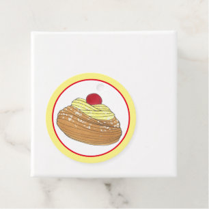 Zeppole Italiaans gebakken deeg gebak bakkerij voe Bedankjes Labels