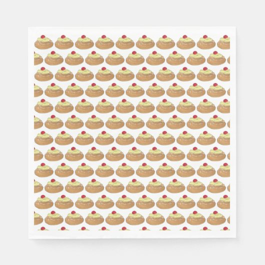 Zeppole Italiaans gebakken gebak Bakkerij Pasticce Servet (Voorkant)