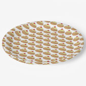 ZEPPOLE Italy Fried Dough Pastry Bakery Foodie Papieren Bordje (Gekanteld)