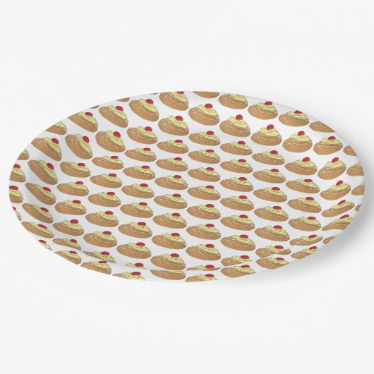 ZEPPOLE Italy Fried Dough Pastry Bakery Foodie Papieren Bordje (Gekanteld)