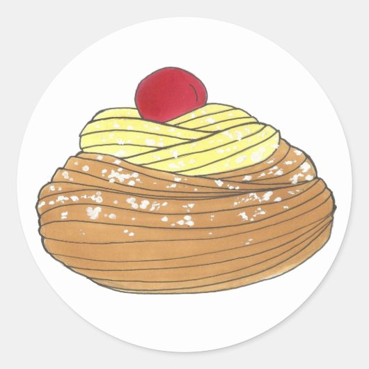 ZEPPOLE Italy Fried Dough Pastry Bakery Foodie Ronde Sticker (Voorkant)