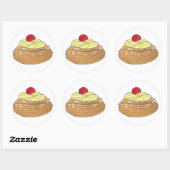 ZEPPOLE Italy Fried Dough Pastry Bakery Foodie Ronde Sticker (Vel)