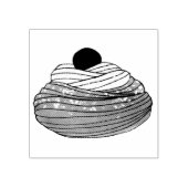 ZEPPOLE Italy Fried Dough Pastry Bakery Foodie Rubberstempel (Afrduk)