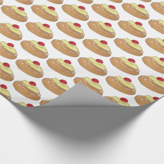 Zeppole Litty Italië Bakkerij Gebakken deeg Cadeaupapier (Hoek)