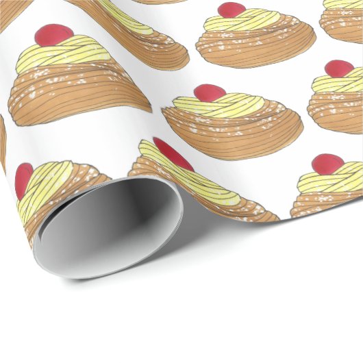 Zeppole Litty Italië Bakkerij Gebakken deeg Cadeaupapier (Rol Hoek)