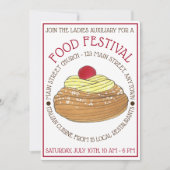 Zeppole Pastry Italiaans Siciliaans voedselfestiva Kaart (Voorkant)