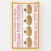 Zeppole Pastry Italiaans Siciliaans voedselfestiva Spandoek (Verticaal)