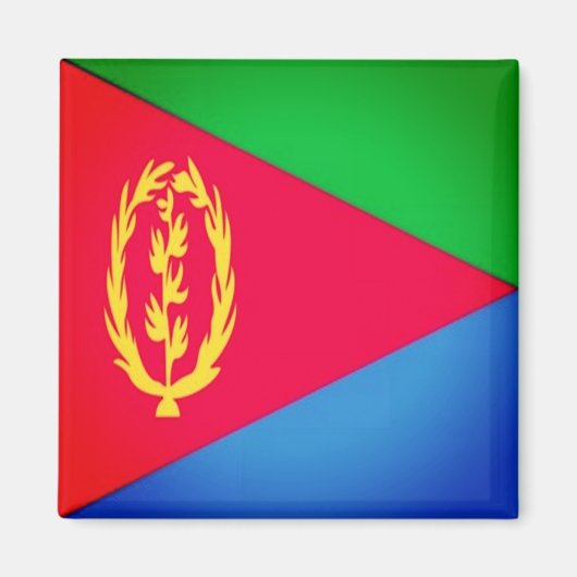 zER001 ERITREA - FLAG, Afrika, Fridge Magneet (Voorkant)