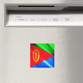 zER002 ERITREA, Waving Flag, Afrika, Fridge Magneet (Insitu (Vaatwasser))