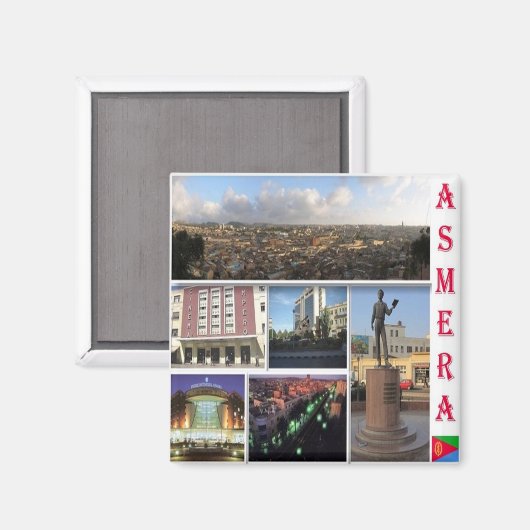 zER003 ASMARA, Mosaic, Eritrea, Africa, Fridge Magneet (Voorkant / Achterkant)