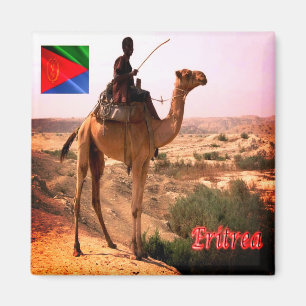 zER007 ERITREA, Camel and Rider, Africa, Fridge Magneet