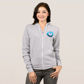 Zer0 Power Women's Bella+Canvas Full-Zip Hoodie (Voorkant volledig)