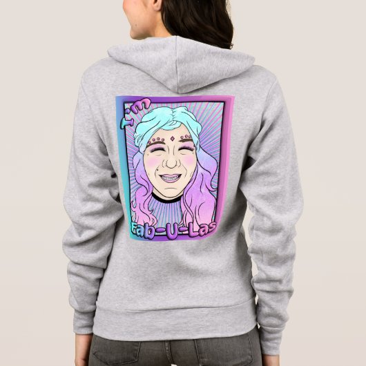 Zer0's Fab-U-Las Bella+Canvas Full-Zip Hoodie (Achterkant)