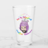 Zer0's Magical Fluffin Unicorn Glass Cup Glas (Achterkant)
