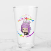 Zer0's Magical Fluffin Unicorn Glass Cup Glas (Voorkant)