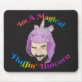 Zer0's Magical Fluffin Unicorn Mousepad Muismat (Voorkant)
