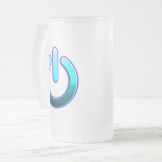 Zer0's Power Frosted Glass Mok (Voorkant links)