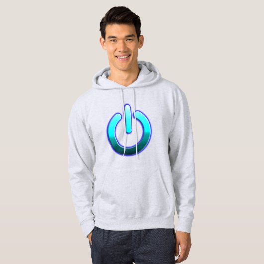 Zer0's Power Mannen Basic Hooded Sweatshirt (Voorkant volledig)