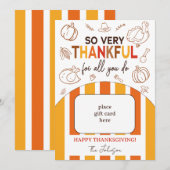 Zer dankbaar Thanksgiving cadeaukaarthouder Kaart (Voorkant / Achterkant)