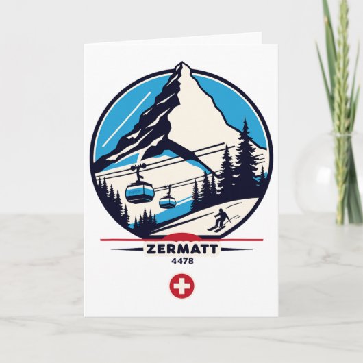 Zermatt 4478 - Skien op de Problemhorn Kaart (Voorkant)
