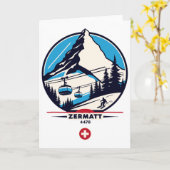 Zermatt 4478 - Skien op de Problemhorn Kaart (Gele Bloem)