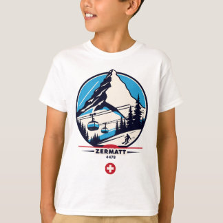 Zermatt 4478 - Skien op de Problemhorn  T-shirt