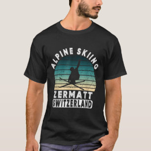 Zermatt alpineskiën Zwitserland Bergen Zwitsers T-shirt