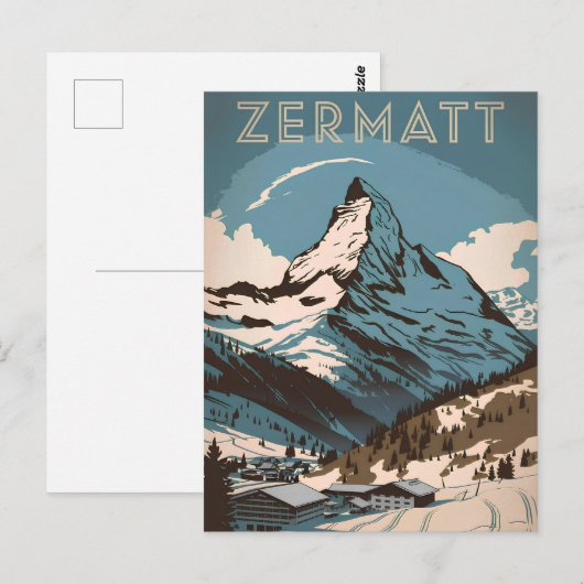 Zermatt  briefkaart (Voorkant / Achterkant)
