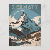 Zermatt  briefkaart (Voorkant)