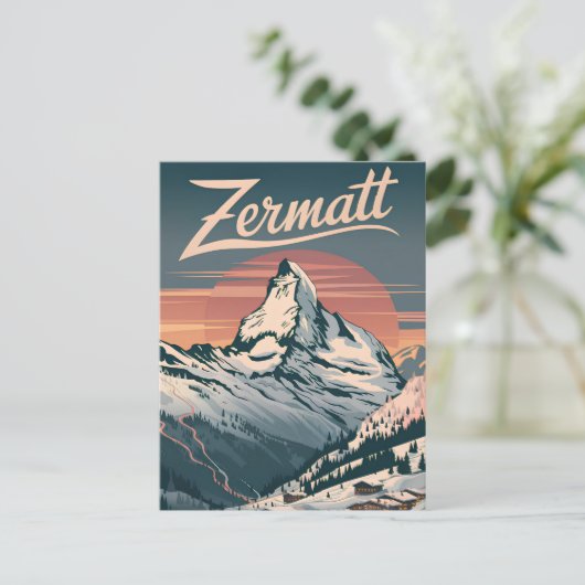 Zermatt  briefkaart (Staand voorkant)