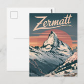 Zermatt  briefkaart (Voorkant / Achterkant)