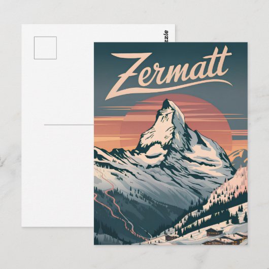 Zermatt  briefkaart (Voorkant / Achterkant)