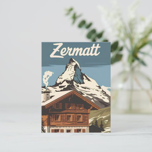 Zermatt  briefkaart (Staand voorkant)