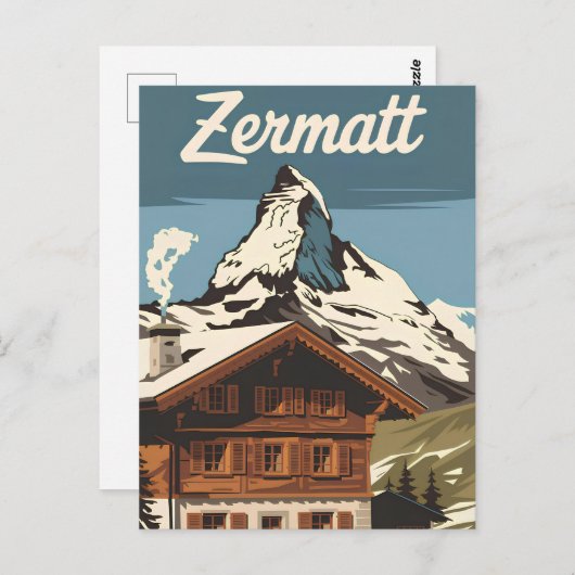 Zermatt briefkaart (Voorkant / Achterkant)