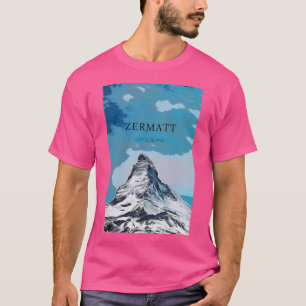 Zermatt, de Zwitserse berg T-shirt