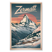 Zermatt  foto afdruk (Voorkant)