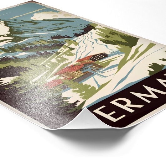 Zermatt foto afdruk (Hoek)